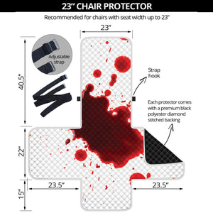 Blood Splashed Print Armchair Protector