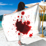 Blood Splashed Print Beach Sarong Wrap