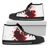 Blood Splashed Print Black High Top Shoes