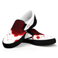 Blood Splashed Print Black Slip On Sneakers