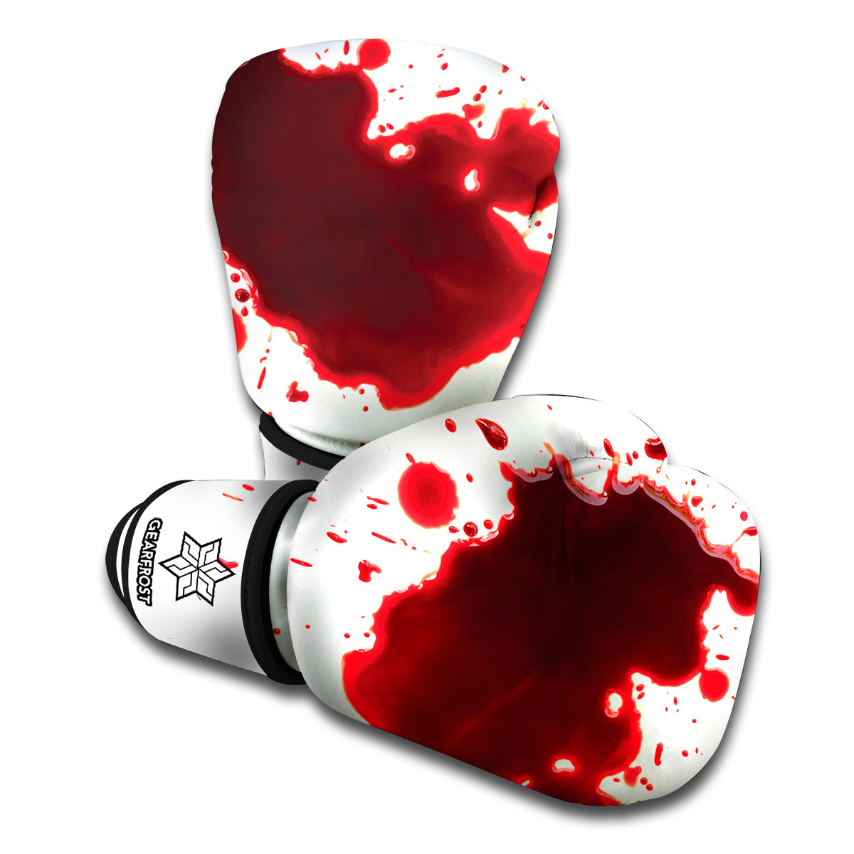 Blood Splashed Print Boxing Gloves