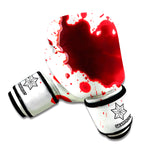 Blood Splashed Print Boxing Gloves