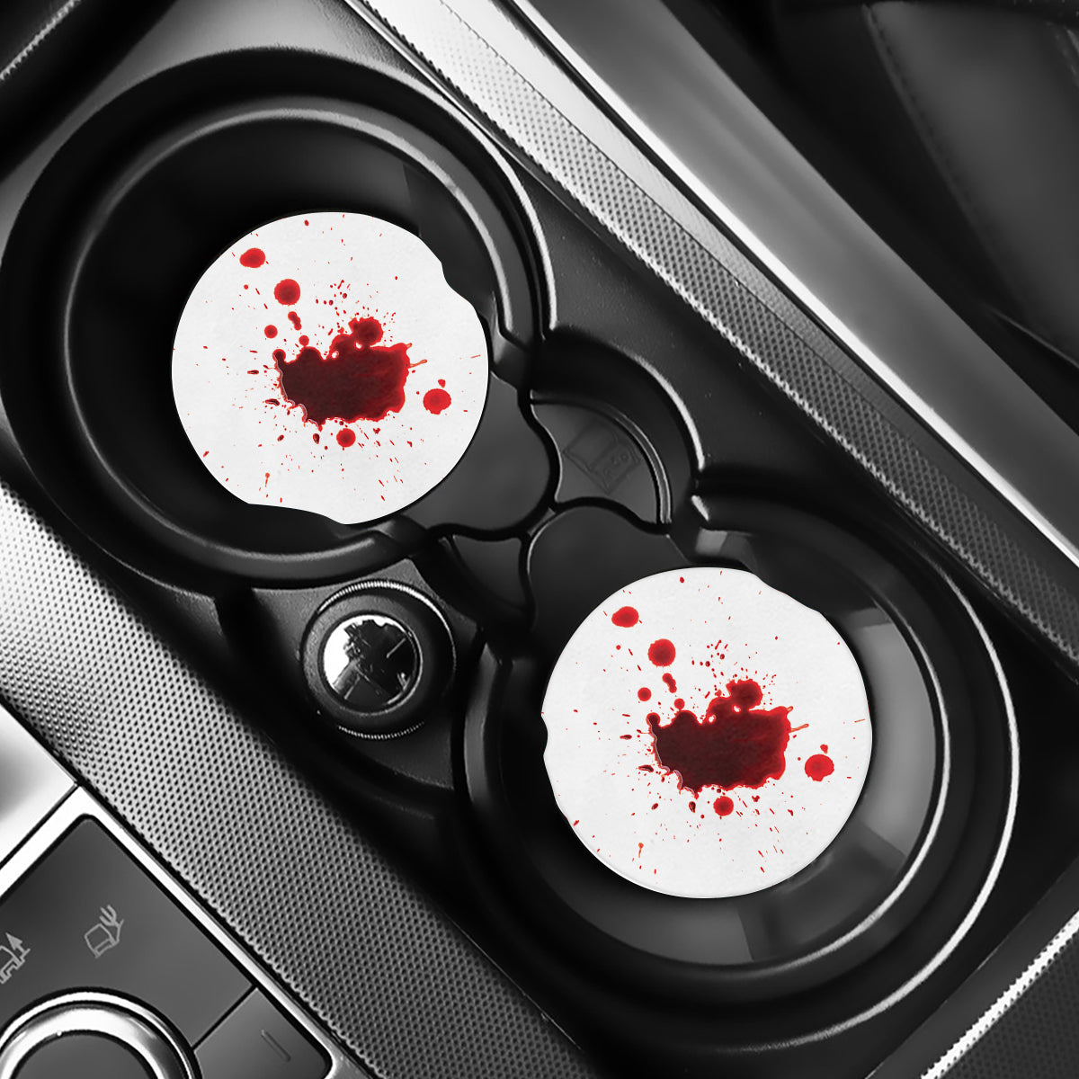 Blood Splashed Print Car Coasters