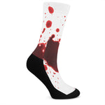 Blood Splashed Print Crew Socks