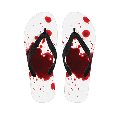 Blood Splashed Print Flip Flops