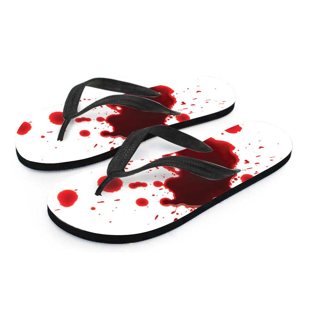 Blood Splashed Print Flip Flops