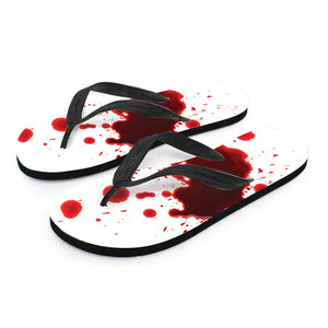 Blood Splashed Print Flip Flops