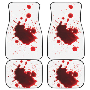 Blood Splashed Print Front and Back Car Floor Mats