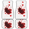 Blood Splashed Print Front and Back Car Floor Mats