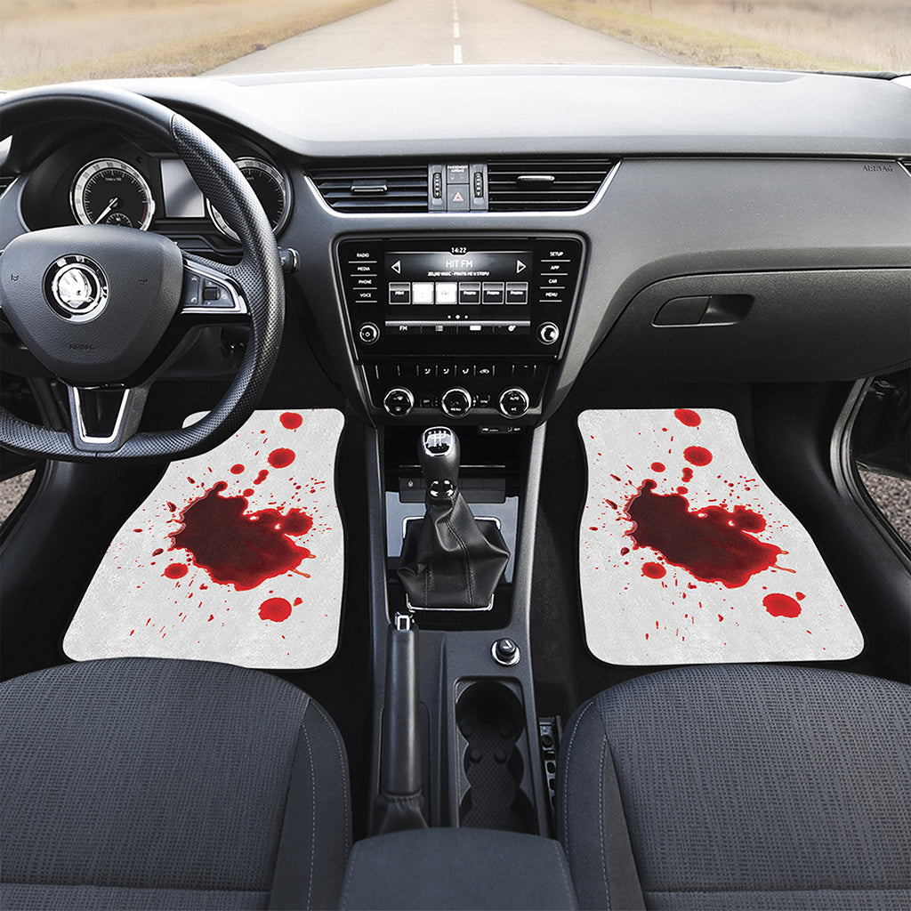 Blood Splashed Print Front and Back Car Floor Mats