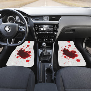 Blood Splashed Print Front and Back Car Floor Mats