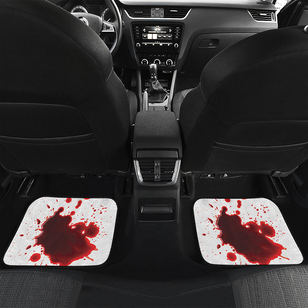 Blood Splashed Print Front and Back Car Floor Mats