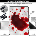 Blood Splashed Print Loveseat Protector