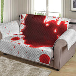 Blood Splashed Print Loveseat Protector