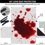 Blood Splashed Print Loveseat Protector