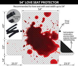 Blood Splashed Print Loveseat Protector