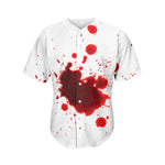 Blood Splashed Print Men's Baseball Jersey