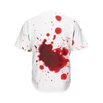 Blood Splashed Print Men's Baseball Jersey