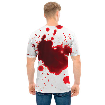 Blood Splashed Print Men's T-Shirt
