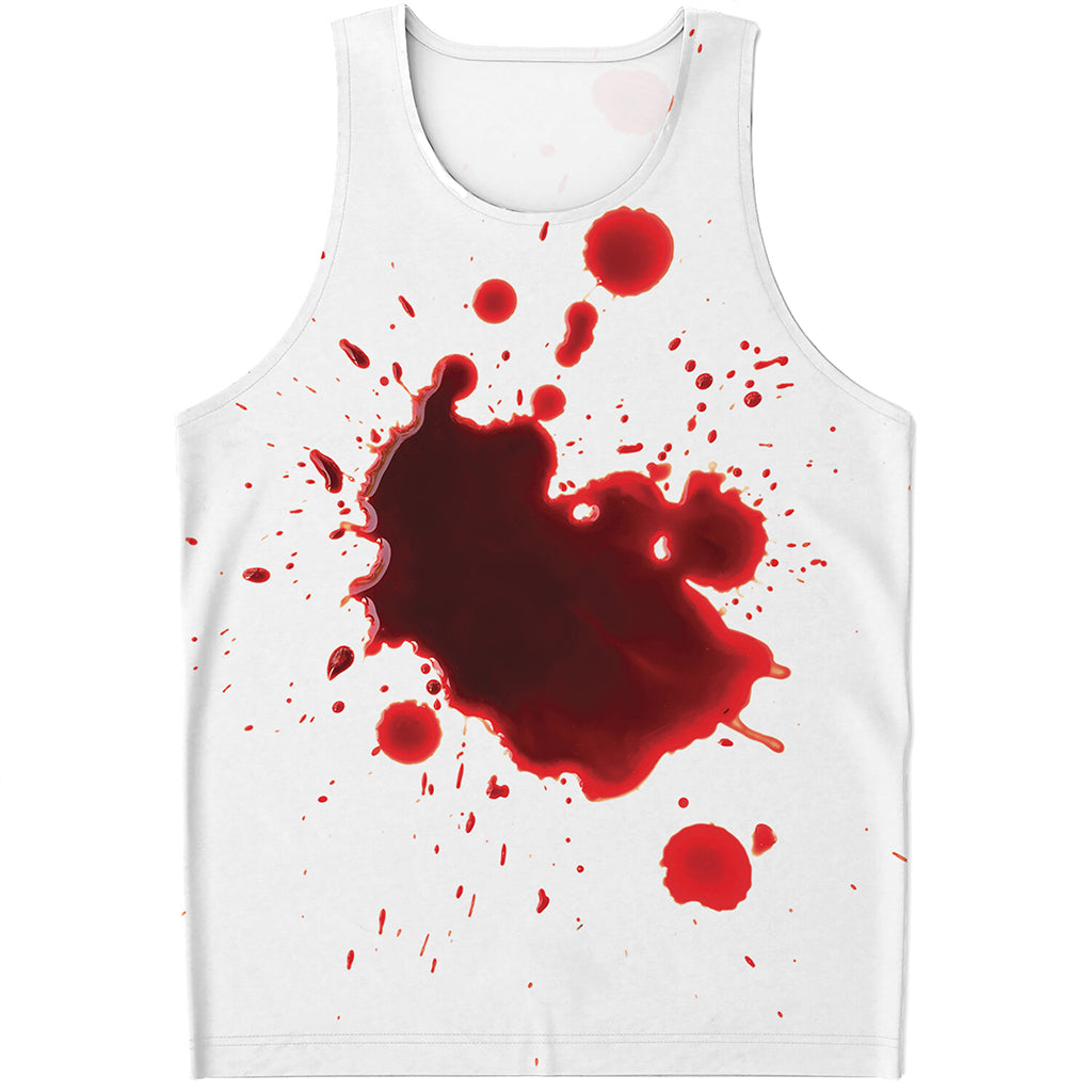 Blood Splashed Print Men's Tank Top