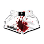 Blood Splashed Print Muay Thai Boxing Shorts