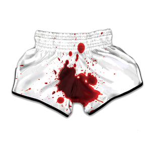 Blood Splashed Print Muay Thai Boxing Shorts