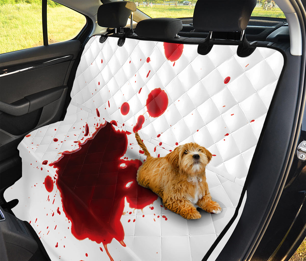 Blood Splashed Print Pet Car Back Seat Cover