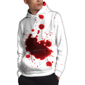 Blood Splashed Print Pullover Hoodie