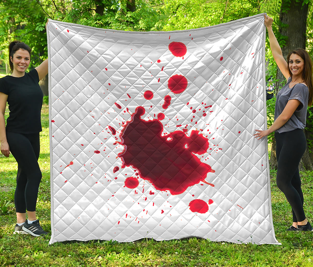 Blood Splashed Print Quilt