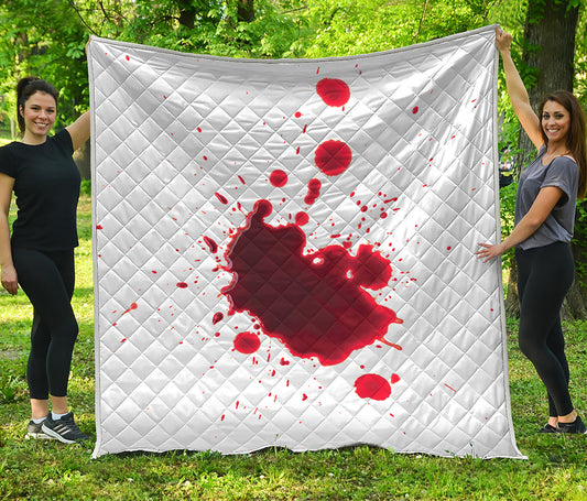 Blood Splashed Print Quilt