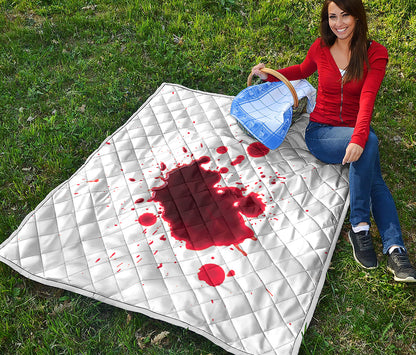 Blood Splashed Print Quilt