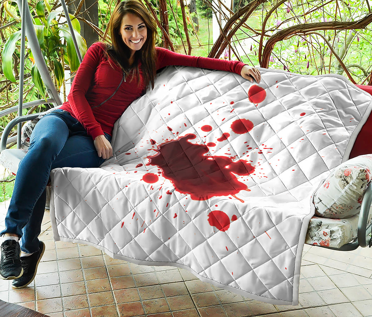 Blood Splashed Print Quilt