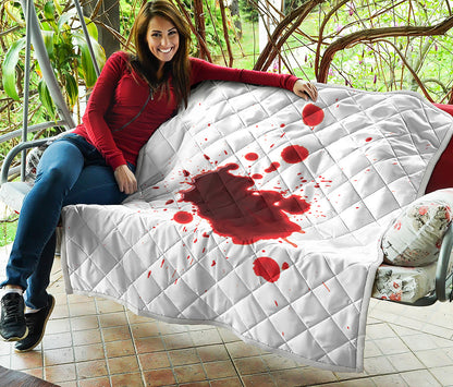 Blood Splashed Print Quilt