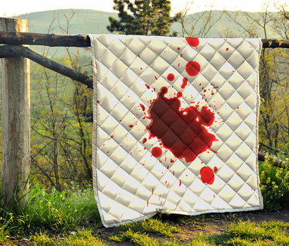 Blood Splashed Print Quilt