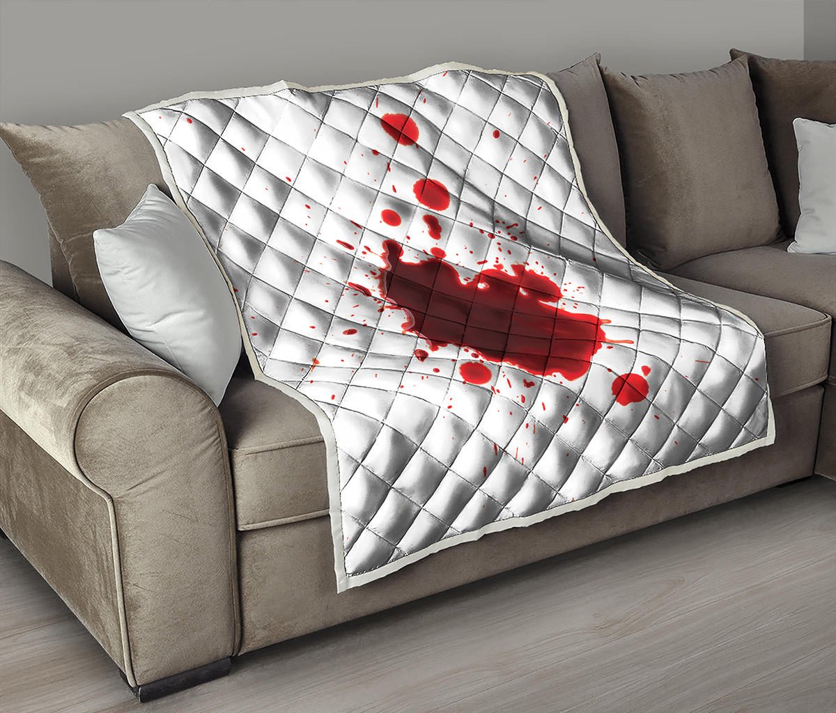 Blood Splashed Print Quilt