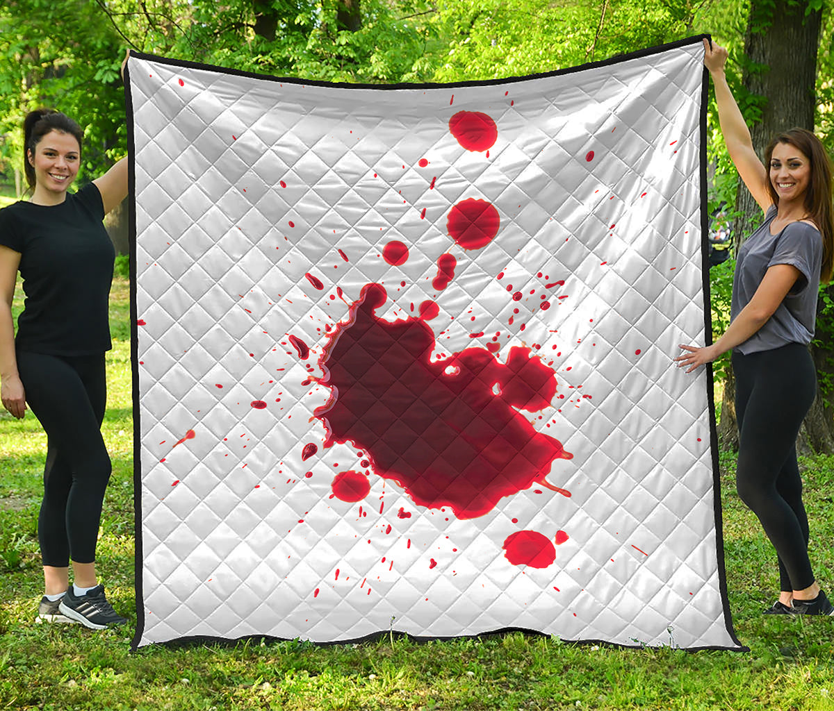 Blood Splashed Print Quilt