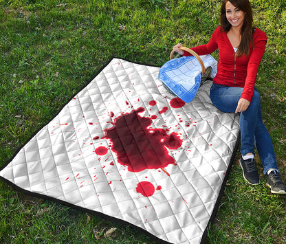 Blood Splashed Print Quilt