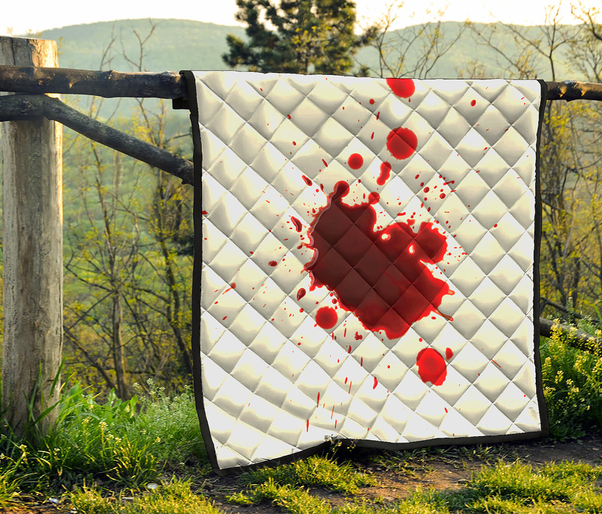 Blood Splashed Print Quilt