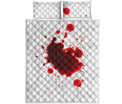 Blood Splashed Print Quilt Bed Set
