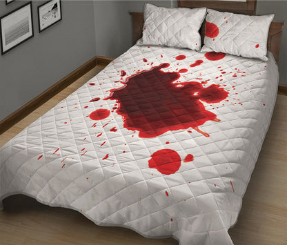 Blood Splashed Print Quilt Bed Set