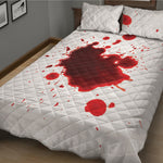 Blood Splashed Print Quilt Bed Set