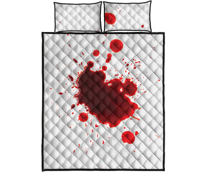 Blood Splashed Print Quilt Bed Set