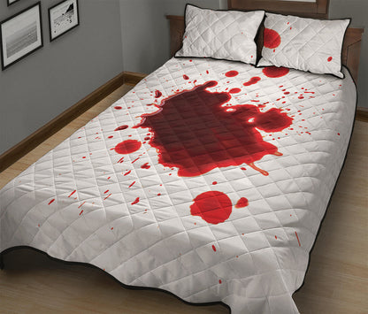 Blood Splashed Print Quilt Bed Set