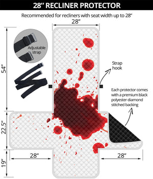 Blood Splashed Print Recliner Protector