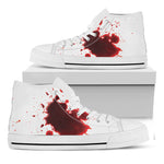 Blood Splashed Print White High Top Shoes