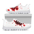 Blood Splashed Print White Running Shoes