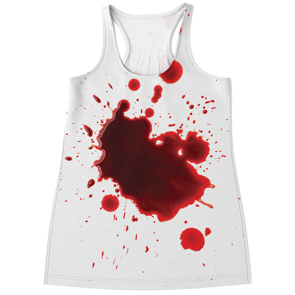 Blood Splashed Print Women's Racerback Tank Top