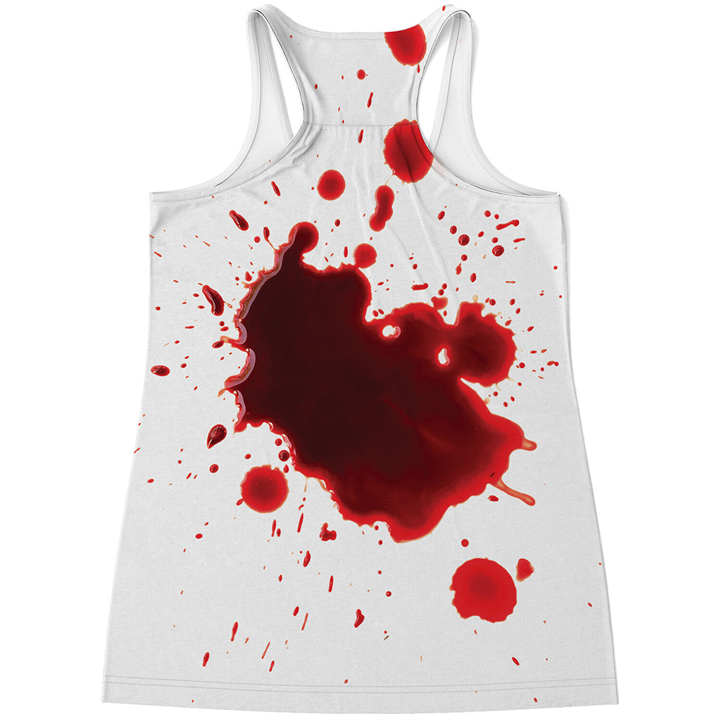 Blood Splashed Print Women's Racerback Tank Top