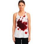 Blood Splashed Print Women's Racerback Tank Top