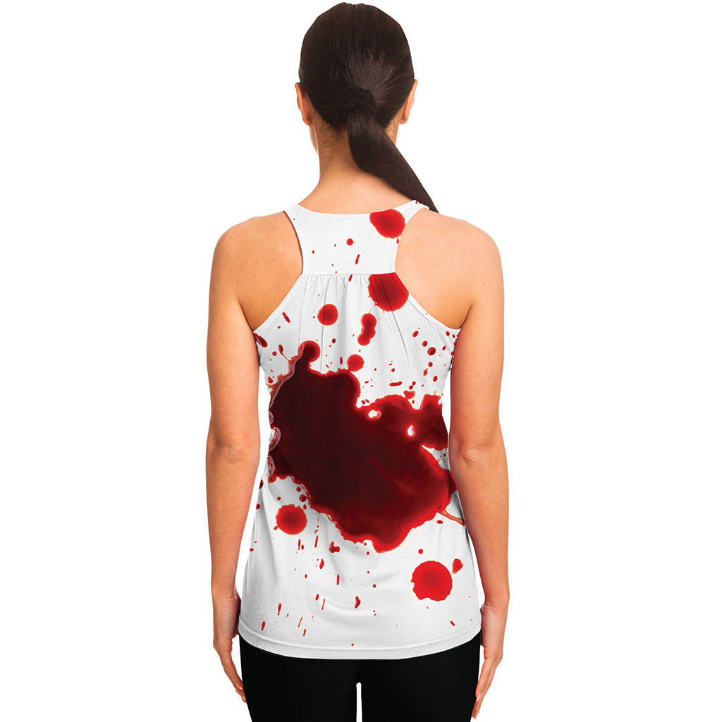 Blood Splashed Print Women's Racerback Tank Top